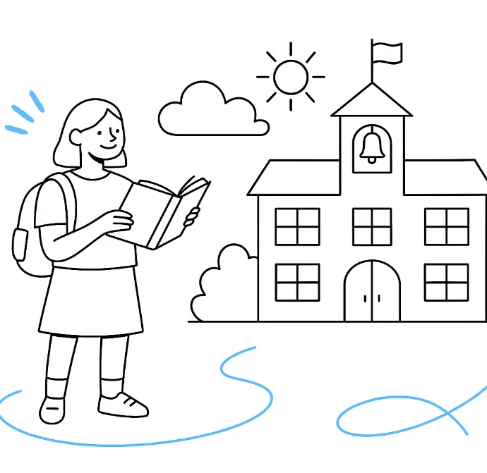 Person vor sicherer Gemeinde